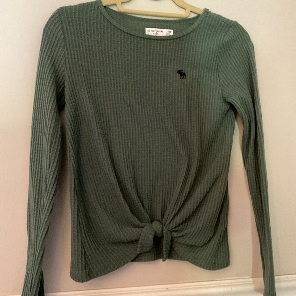Abercrombie Kids Teal Ribbed Knit Top